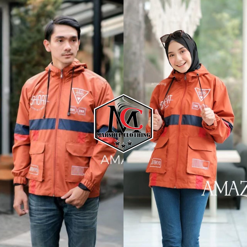 RCL - Jaket Cagoule Amazing Pria Wanita Murah Couple Pasangan Kantong Doraemon Amazing Parasut Terbaru