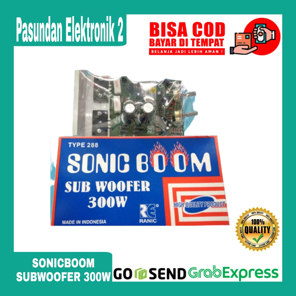 KIT POWER SUBWOOFER SONIC BOOM 300W SONIC BOOM SANKEN II SUB 300 WATT W AMPLIFIER PLUS PSU RANIC 288