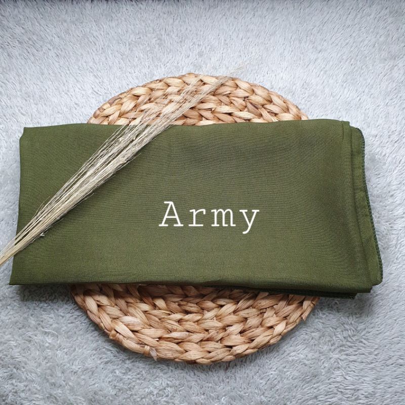 hijab BELLA SQUARE Pollycotton premium-Army