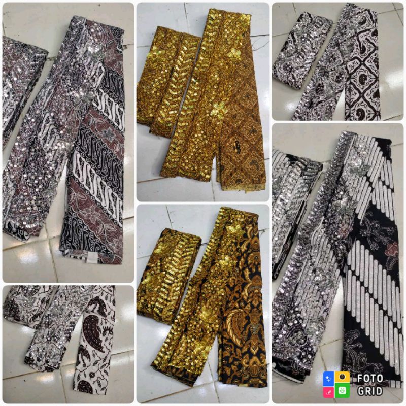 Kain pengantin || kain pasangan wiron payet || kain couple pengantin