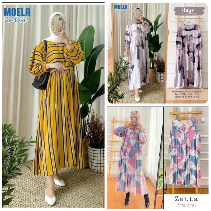 (RPA) ALL MIDI GAMIS DRESS RAYON UNIQLO PART 2