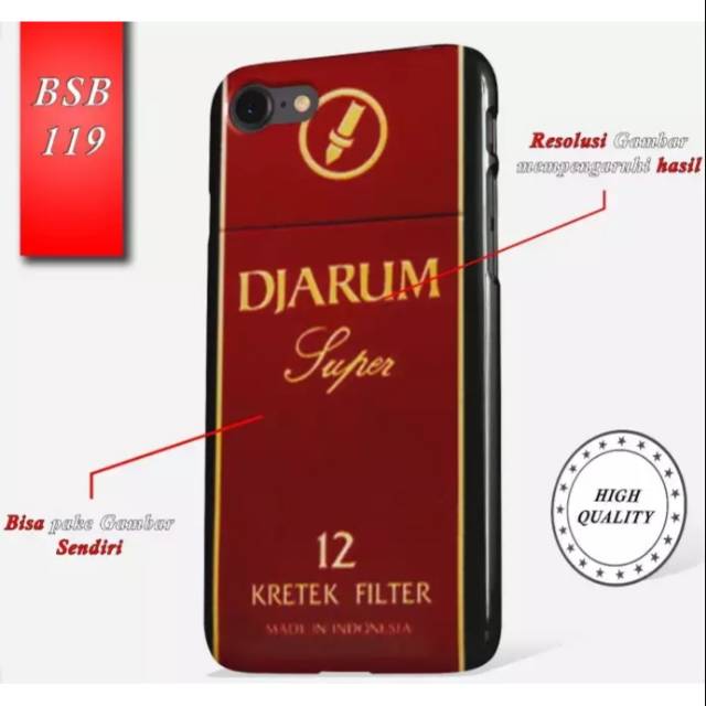 HardCase Handphone model Vivo Y12 Gambar Rokok Djarum Murahh