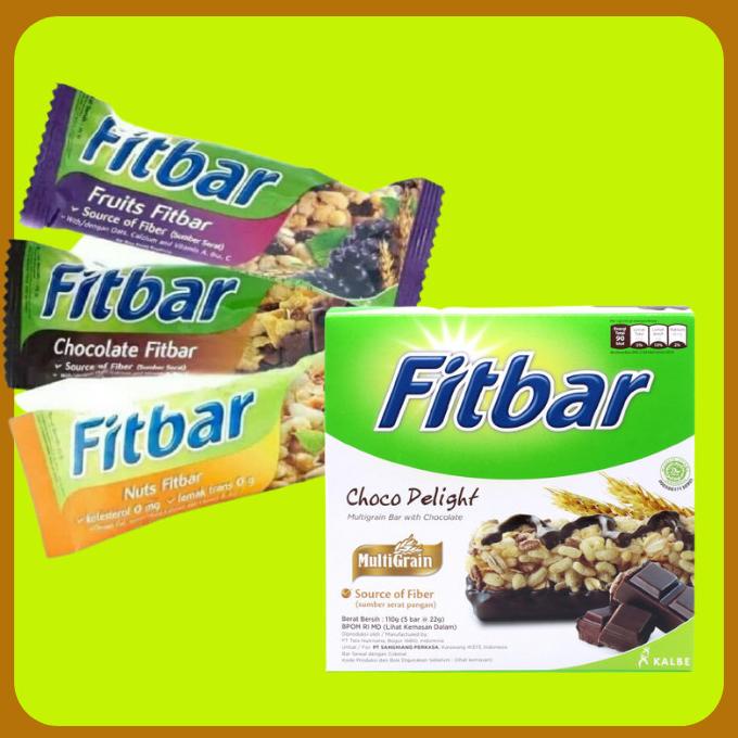 

Fitbar Coklat Snack untuk diet Multigrain Delight 12 x 25