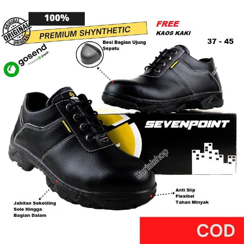 Sepatu Safety Original Pria Wanita Ujung Besi Sefty Septi Saveti Shoes Boots Kerja Proyek Lapangan Chef 03