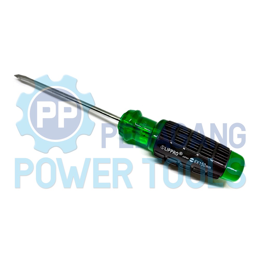 LIPPRO OBENG MINUS 6 INCH GAGANG KARET SL6 X 150 MM SCREWDRIVER MIN