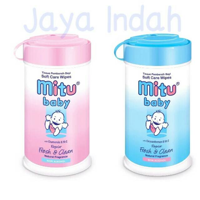 Original MITU BABY Tisu basah bayi Pot / tempat Antiseptic / Tisue basah bayi / Tissue