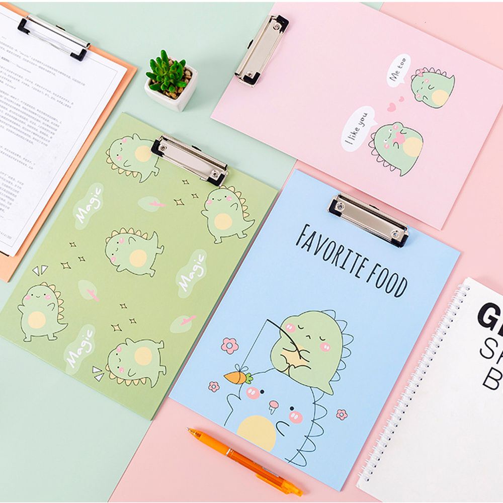 LANFY Cartoon Clipboard Thickened Document Board Clip A4 Paperboard Paperboard Clip Office Supplies Student Stationery Writing Pad Multifunctional Splint File Folder/Multicolor