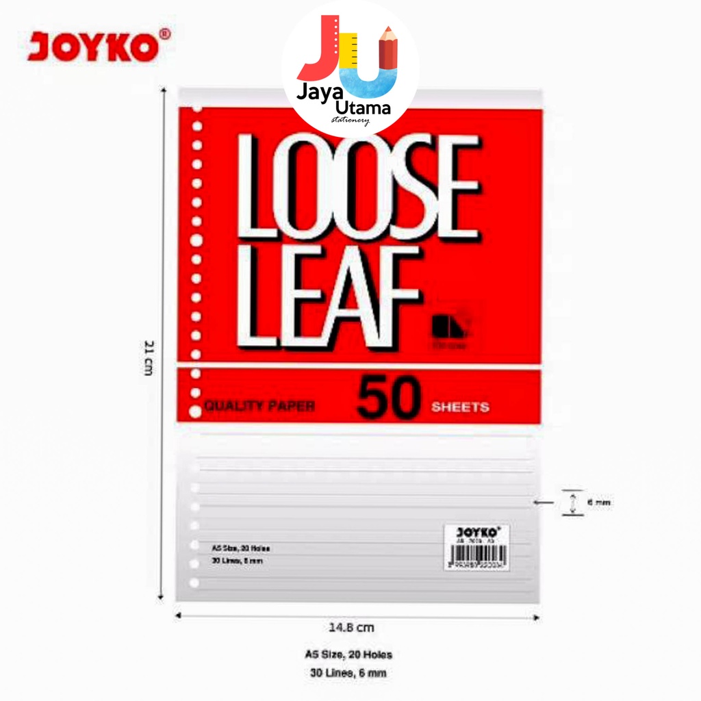 

Loose Leaf B5 50 Lembar Joyko GARIS