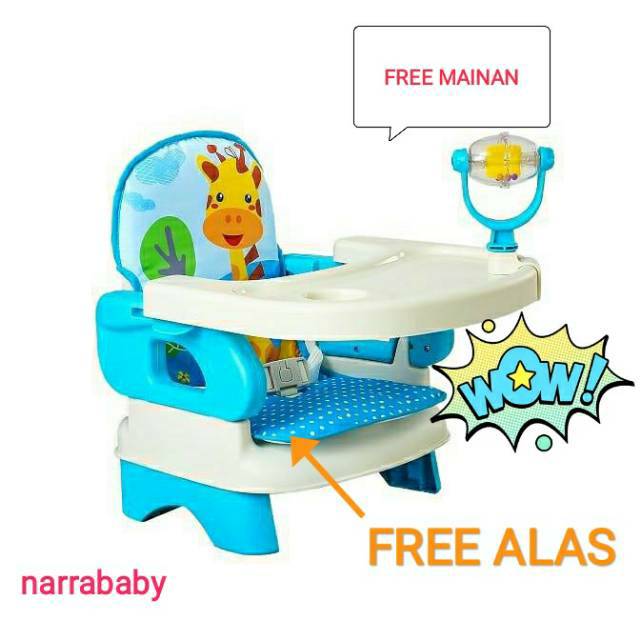 Kursi Makan Bayi Pliko Folding Booster Seat pk-8216 With Pad / Cover