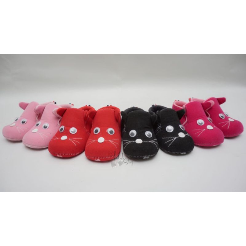 SEPATU BAYI kucing perempuan gendong girls sepatu bayi prewalker 1-12bln