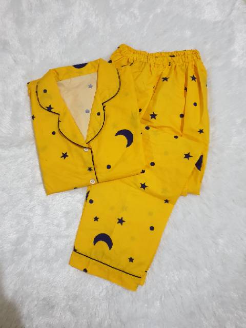 Baju Tidur Piyama Wanita/Cewek Pajamas Katun Motif Karakter PP Starmoon