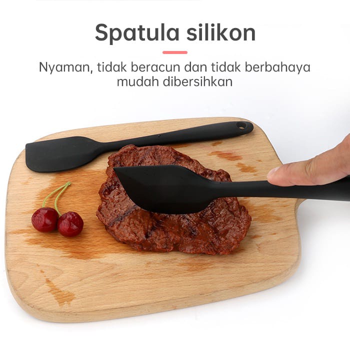 Sillicone Utensil Set 5 Pcs Peralatan Dapur Masak Baking Sutil Spatula