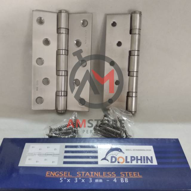 Engsel Pintu - Jendela Stainless Steel Dolphin 5 inch