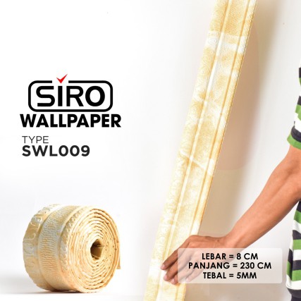 LIST FOAM WALL BORDER 3D LIS WALLPAPER BORDER STICKER WAINSCOATING-SWL009-KREM