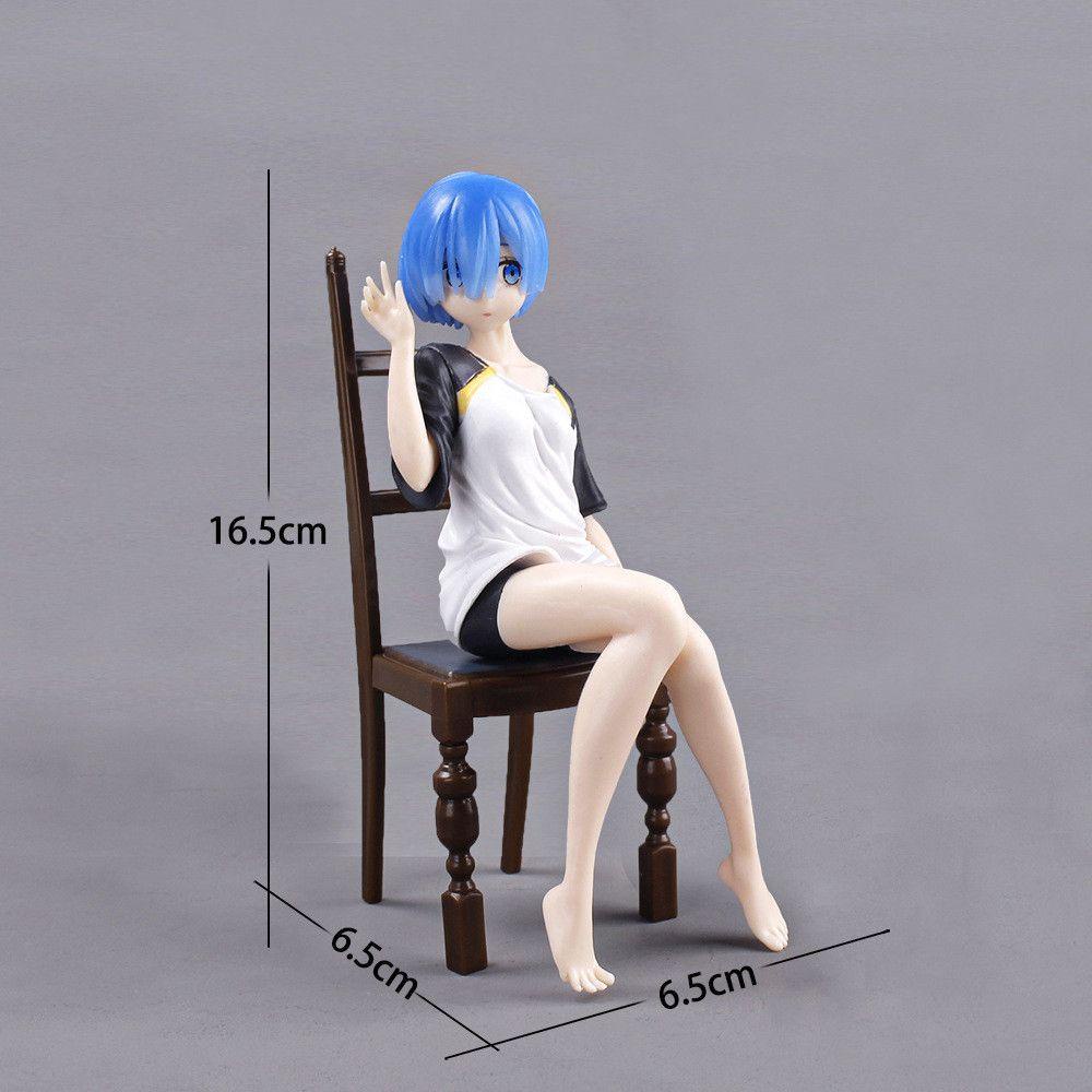 Lanfy Re ZERO Starting Life in Another World Collection Mainan Untuk Hadiah Rem Anime Figure 6.5cm Relax Rem Action Figure