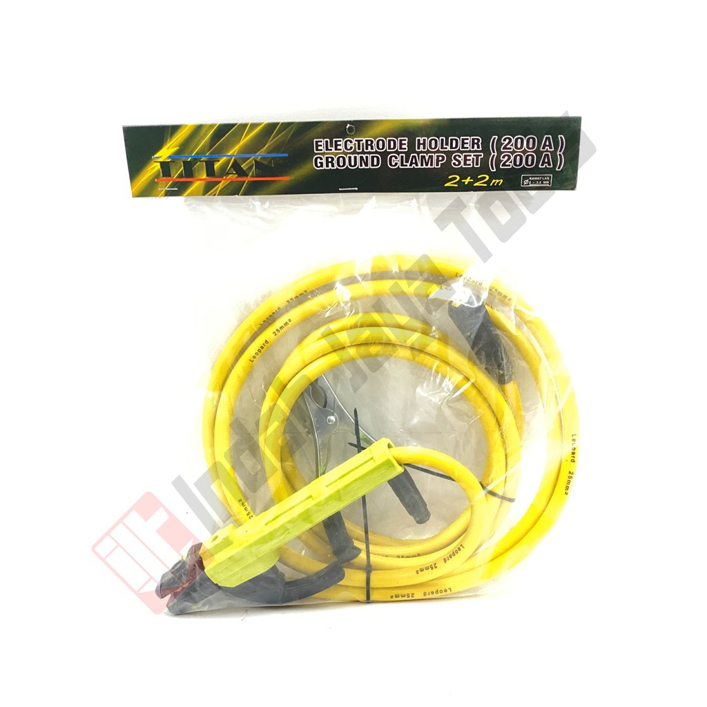 TITAN STANG LAS + MASSA SET 2 METER 200 A - Tang Kabel Set Welding