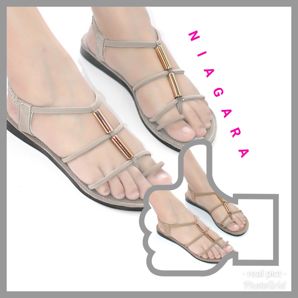 NIAGARASTORE SANDAL  WAITA TALI  BELAKANG  KARET  TUSANO 01 