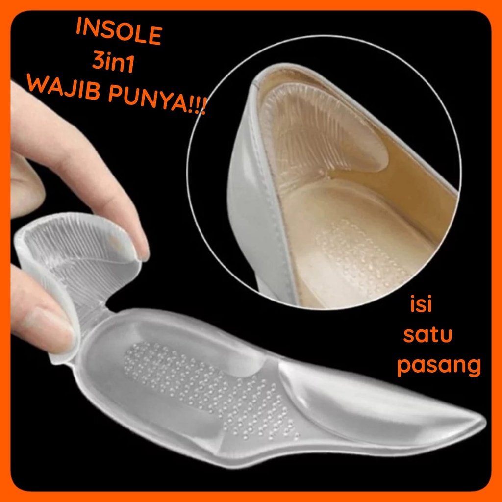 INSOLE SEPATU WANITA GEL SILICON EMPUK ALAS SEPATU ARCH SUPPORT ANTI TUMIT KAKI LECET BANTALAN SEPATU IMPORT