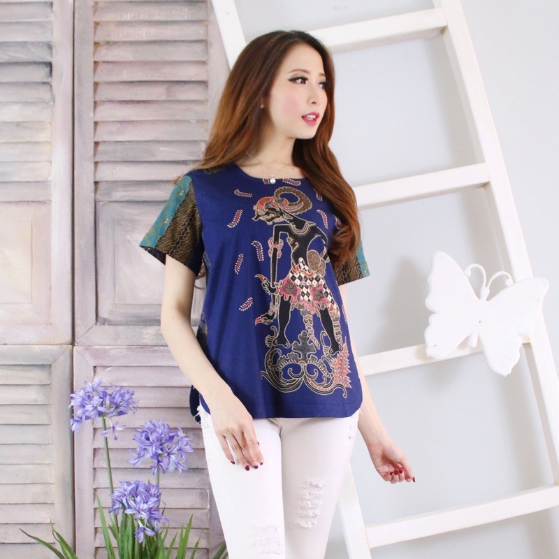 Atasan Batik 154 GG /Blouse Batik Wayang/ Atasan Batik Wanita