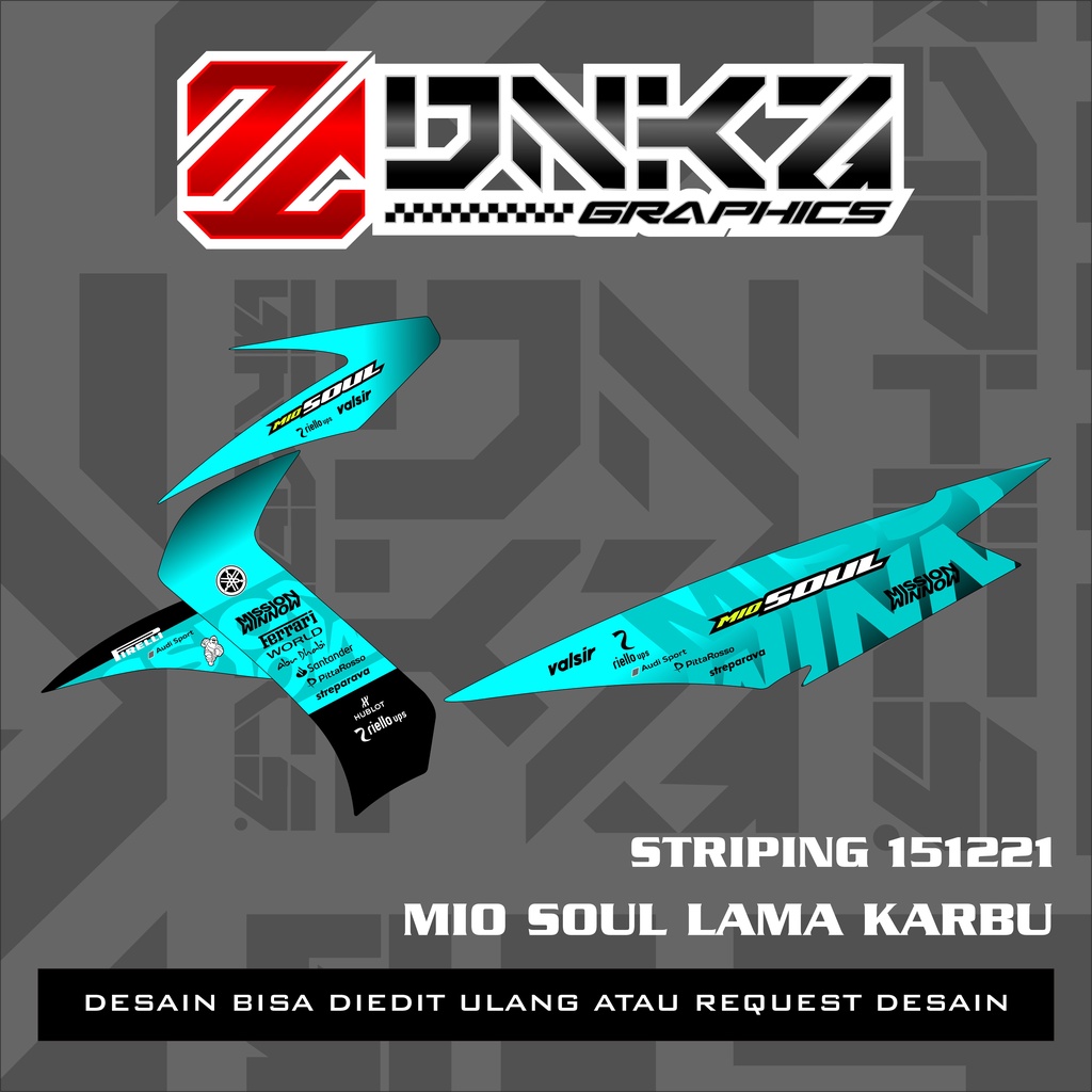 Jual Stiker Mio Soul Lama Decal Striping Mio Soul Lama Premium Racing