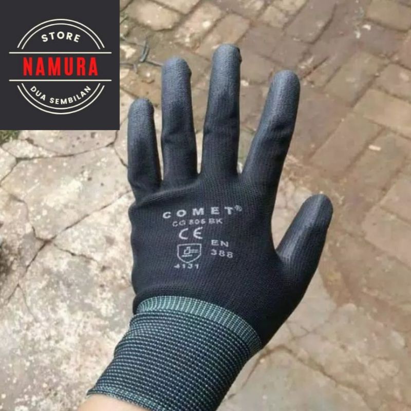 Sarung Tangan Hand Glove Safety Palm Fit Comet 805 Black