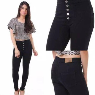 DF HIGHWAIST KANCING  5  CELANA  JEANS  WANITA  HW LIMA 