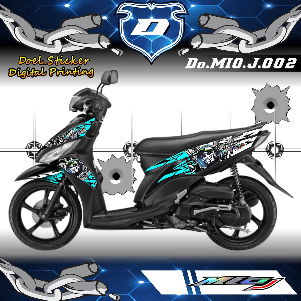 STRIPING MIO J - Stiker Motor Mio J Sticker MioJ LIST VARIASI DESAIN PANDA 003