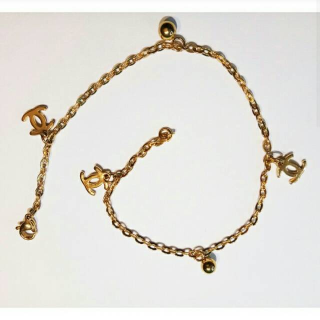 Gelang Chanel T titanium anti Karat