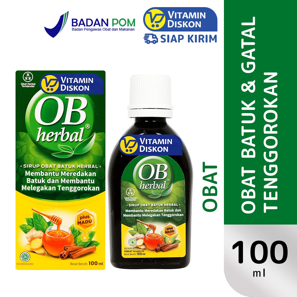 OB HERBAL MEREDAKAN BATUK DAN MENGHANGATKAN TENGGOROKAN 100ML