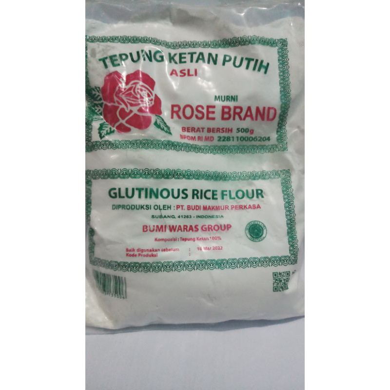 

Tepung Ketan Putih Rosebrand kemasan 500gr