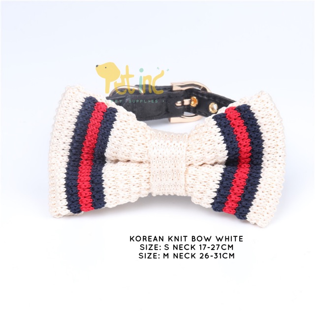 Pet korean knot bow collar