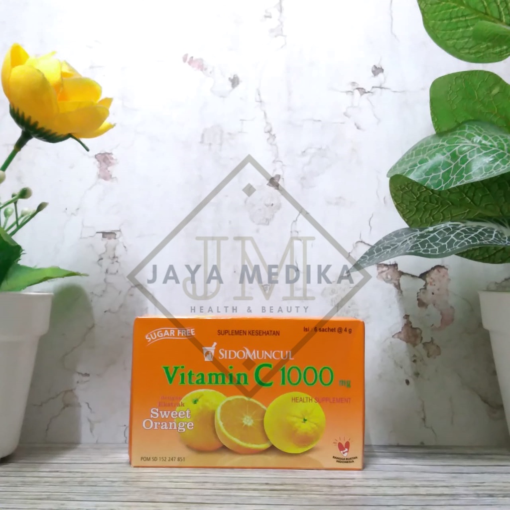 Vitamin C 1000 Sido Muncul Rasa Sweet Orange Serbuk Isi 6's