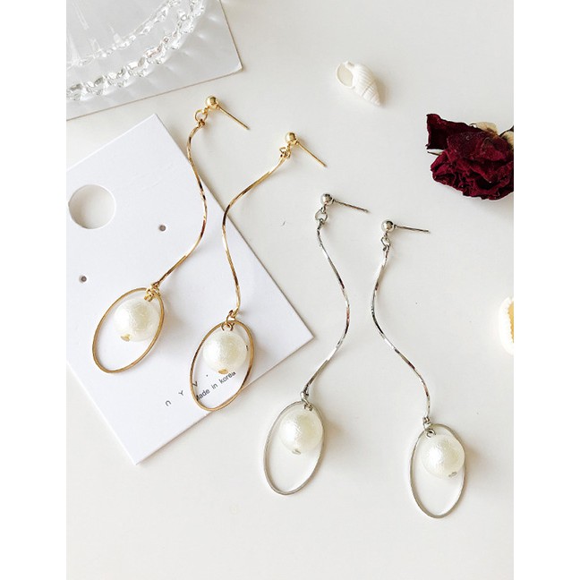 LRC Anting Tusuk Fashion Pearl Earrings F8020X