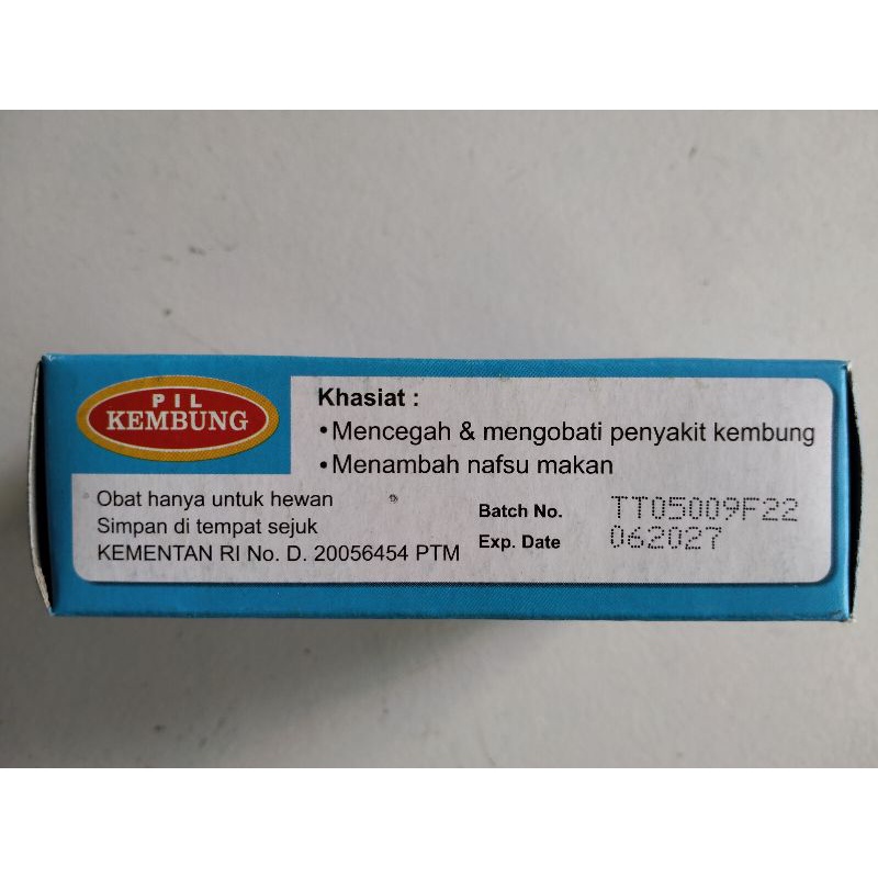 PIL KEMBUNG Isi 4 Bolus - Mencegah &amp; Mengobati Penyakit Kembung pada Sapi Domba Kambing