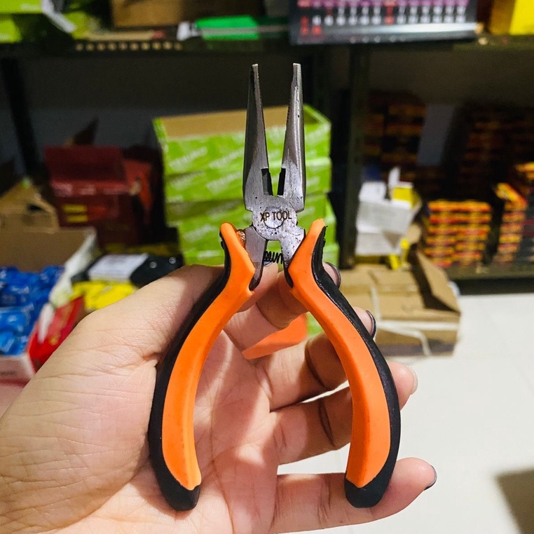 XPTOOL TANG MINI KECIL 4.5'' 4.5inch Gagang Karet Kombinasi Lancip Potong Knip - (1BIJI)