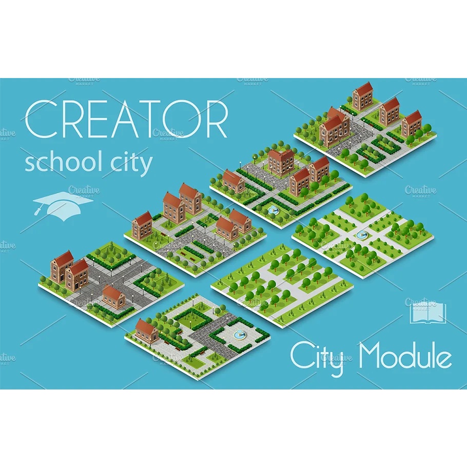 City Module Creator School Town