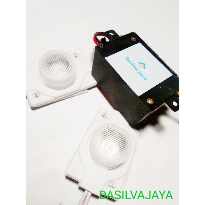 MODUL LAMPU LED KILAT/BLITZ PESAWAT  12 VOLT+2LED PUTIH MATA1