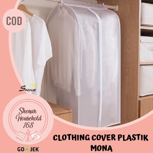 SHENAR COVER BAJU GANTUNG PLASTIK PERLINDUNGAN BAJU PAKAIAN COVER BAJU RESLETING TRANSPARANT  ANTI DEBU MOTIF LUCU SARUNG BAJU COVER GANTUNG BAJU ( BISA COD)