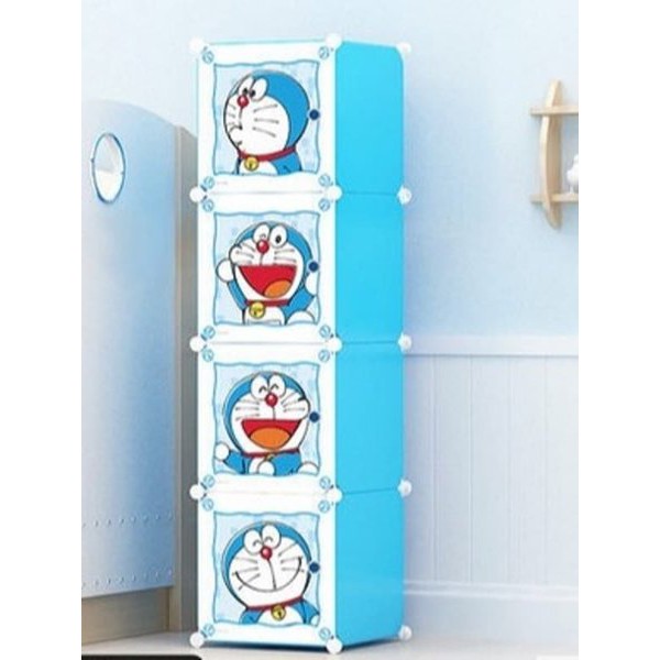 Lemari Susun Bermotif Menarik yang Memiliki Beberapa Pintu / Lemari 4 Susun Doraemon/Hello Kitty