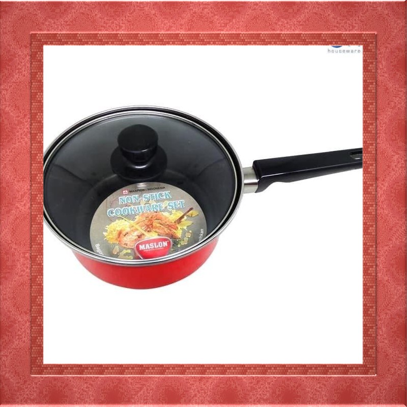 Unik Panci Saucepan Glass Cover Tutup Kaca Anti-Lengket Maspion 16 cm 16cm Limited