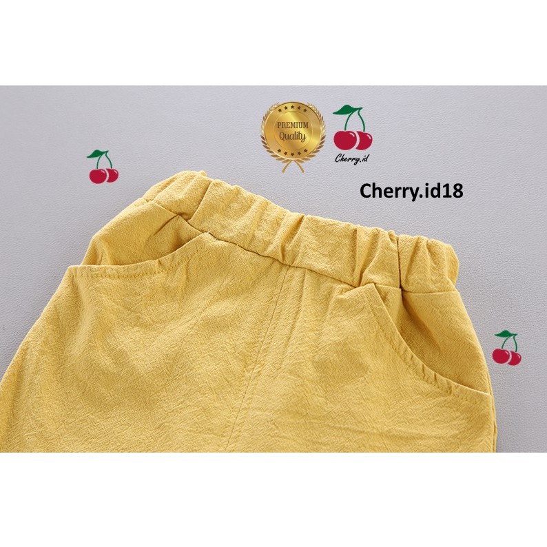 Cherry COD Setelan Kemeja Bayi Import / Setelan Kemeja Anak Import - Motif Piramida KB06