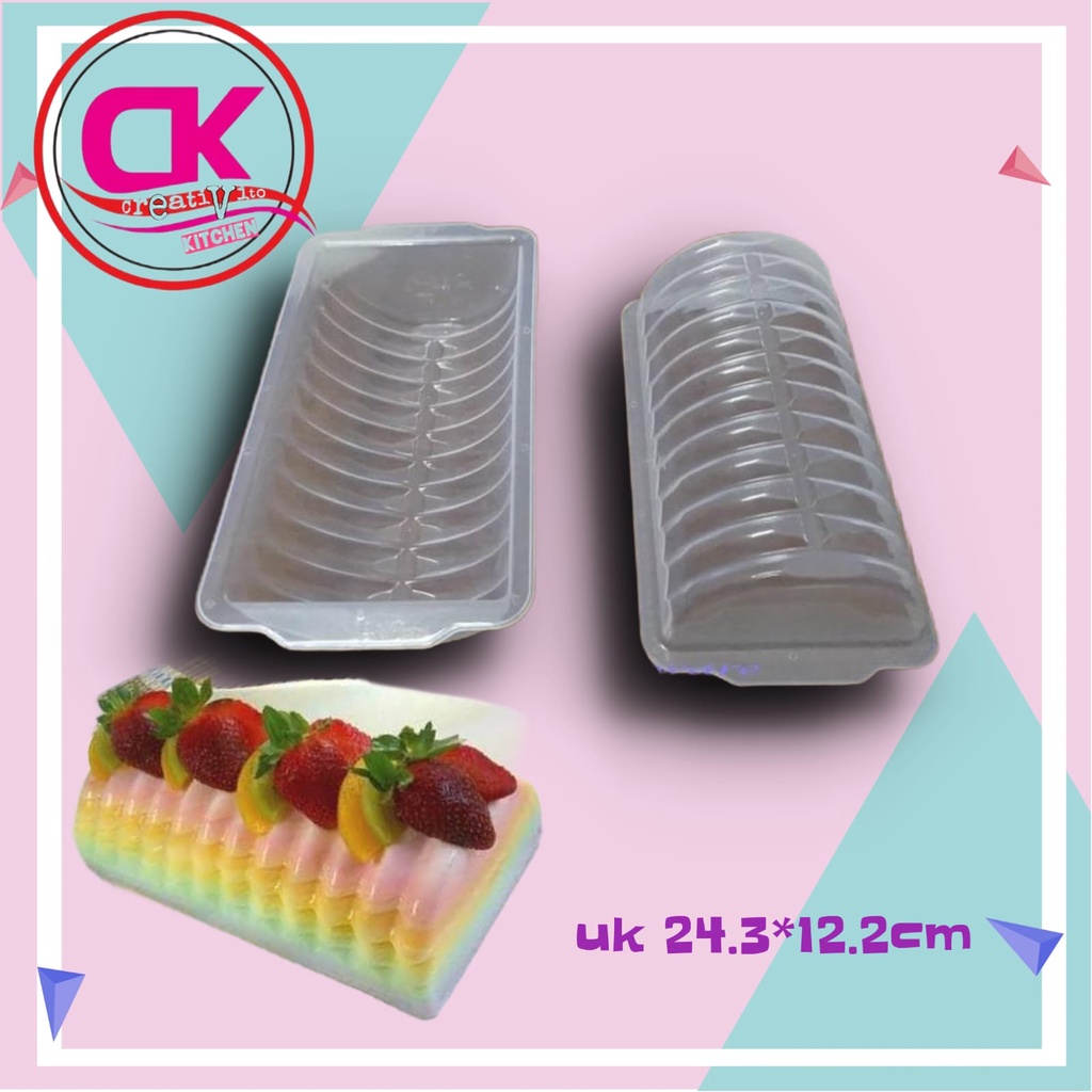 loyang bolu puding plastik setengah lingkaran