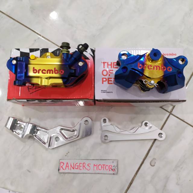 KALIPER NMAX DEPAN BELAKANG BREMBO 2TONE MONOBLOCK DAN 2 PISTON KALIPER NMAX