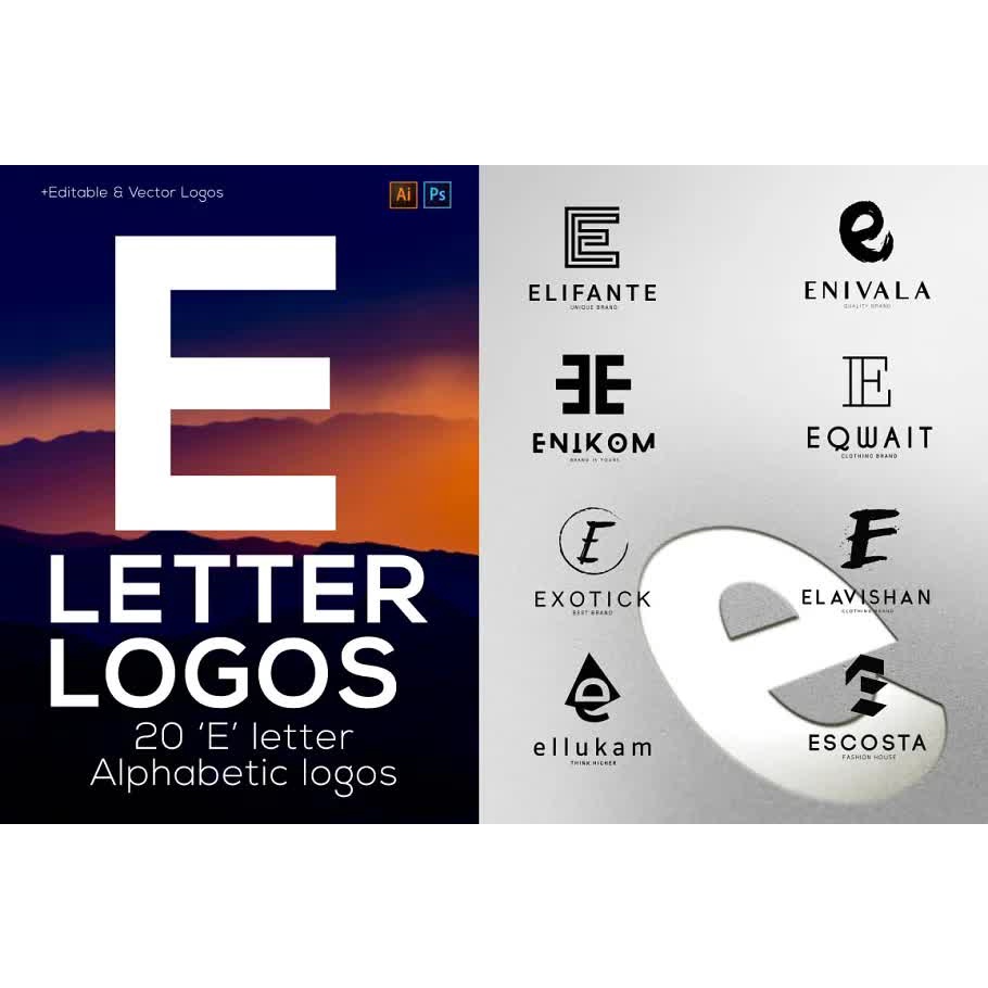 520 A To Z Logos Bundle - Photoshop &amp; Illustrator