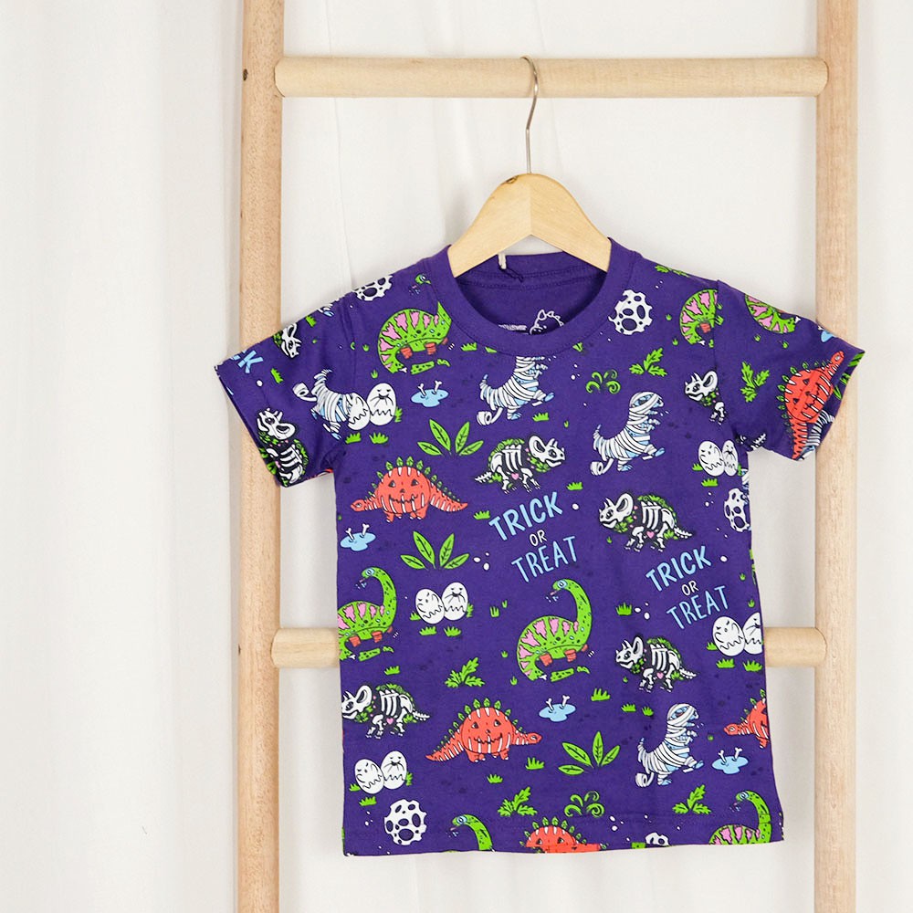 

Pop Kidswear Trick Or Treat - Kaos Anak Gambar Halloween Dinosaurus
