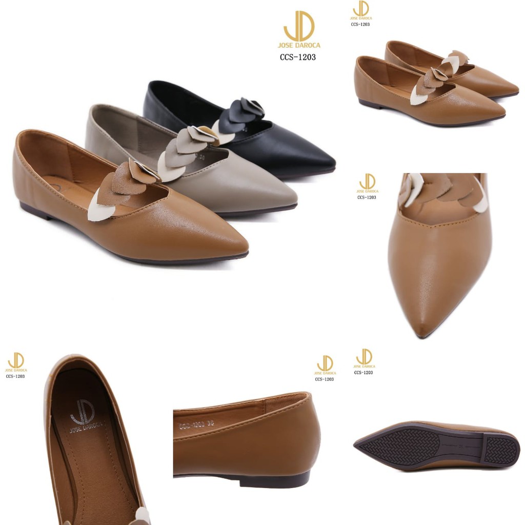 JOSE DAROCA Flat Shoes Kulit Halus # CCS-1203# Original