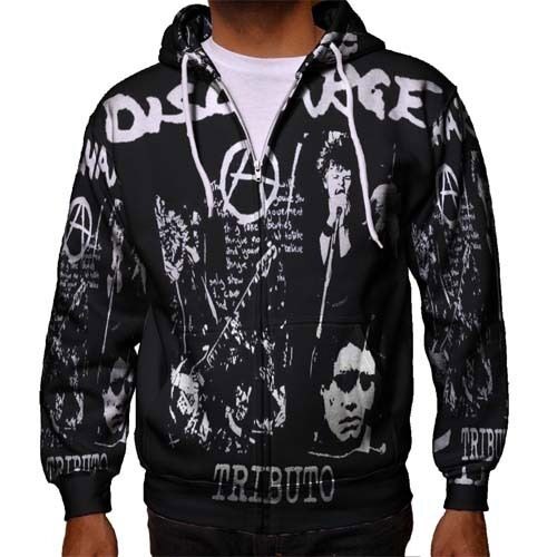 JAKET Hoodie Discharge Men's End Of Days TRIBUTO Hoodie RITSLETING FULLPRINT Zipper Hoodie Bahan Pol