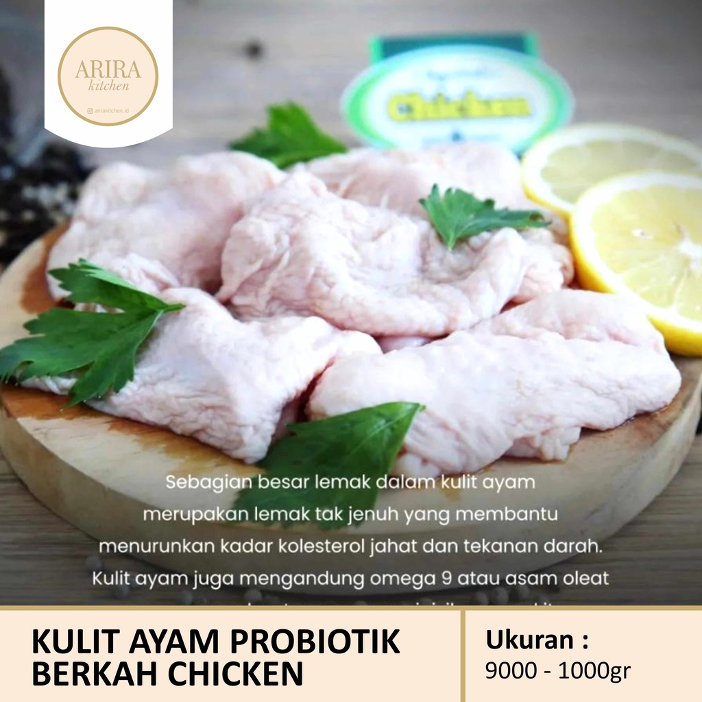 

KULIT AYAM ORGANIK PROBIOTIK BERKAH CHICKEN - 1 KG