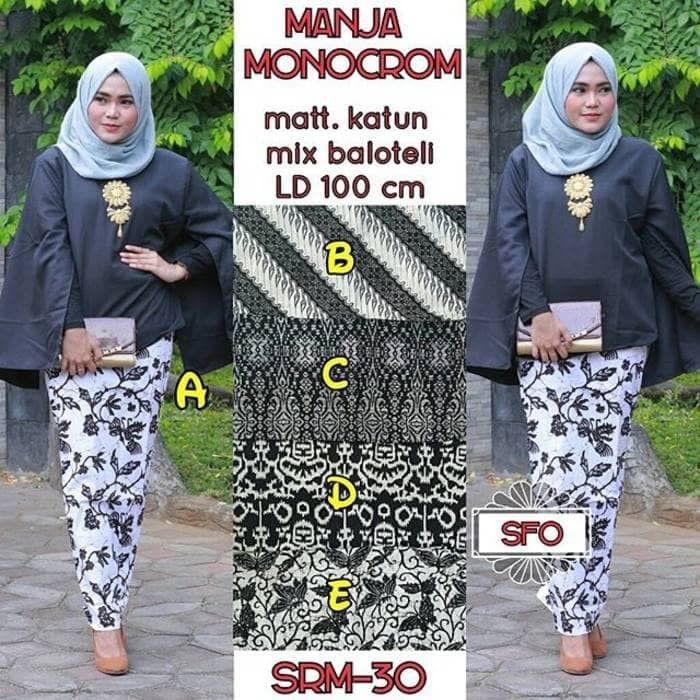 TERLARIS PAKAIAN SET GAMIS WANITA MUSLIM SYARI LEBARAN xl jumbo bigsize setelan wanita batik kebaya