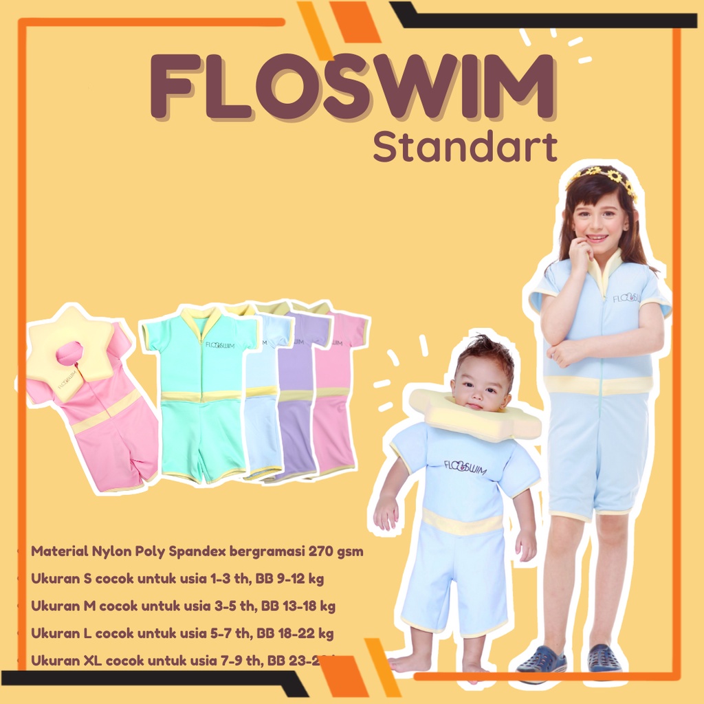 ( BISA COD ) GO SWIM FLO SWIM CUDDLEME Baju berenang mengapung anak / Goswim/  cuddle Me / baju renang anak cuddleme / perempuan/ laki / alat renang